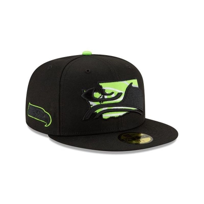 Sapca New Era Seattle Seahawks NFL State Logo Reflect 59FIFTY Fitted - Negrii